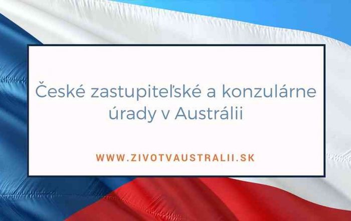 České zastupiteľské a konzulárne úrady v Austrálii-2018